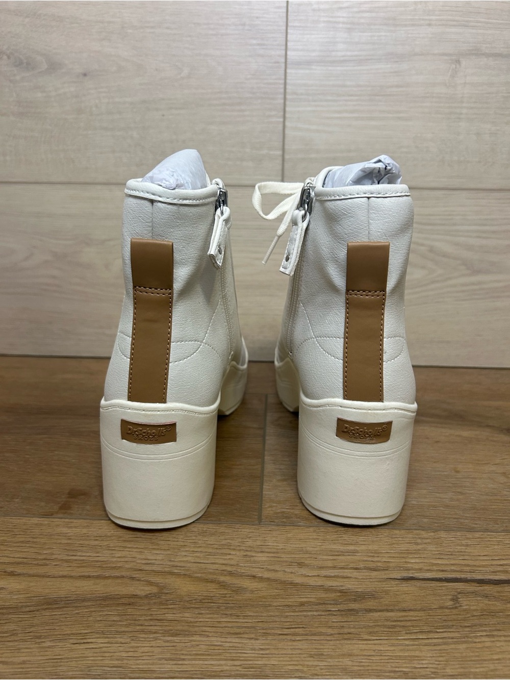 Dr. Scholl's Time Off Up Platform Booties, White, Women's 8 - Picture 2 of 5
